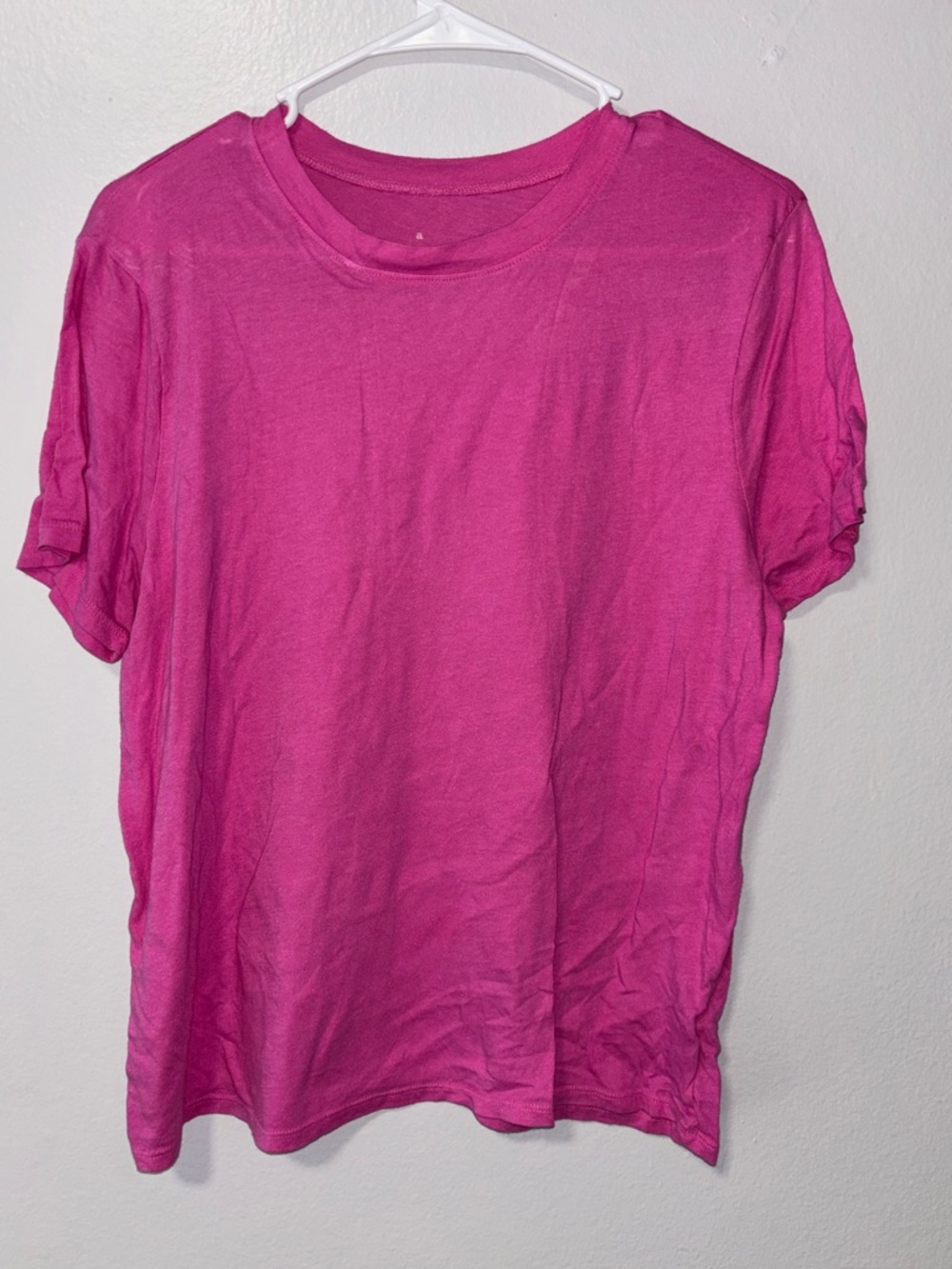 a new day Hot Pink Basic Crewneck Tee